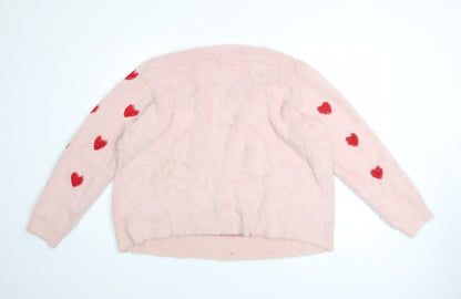 Womens UK Size 20 New Look Pink Pullover Jumper
