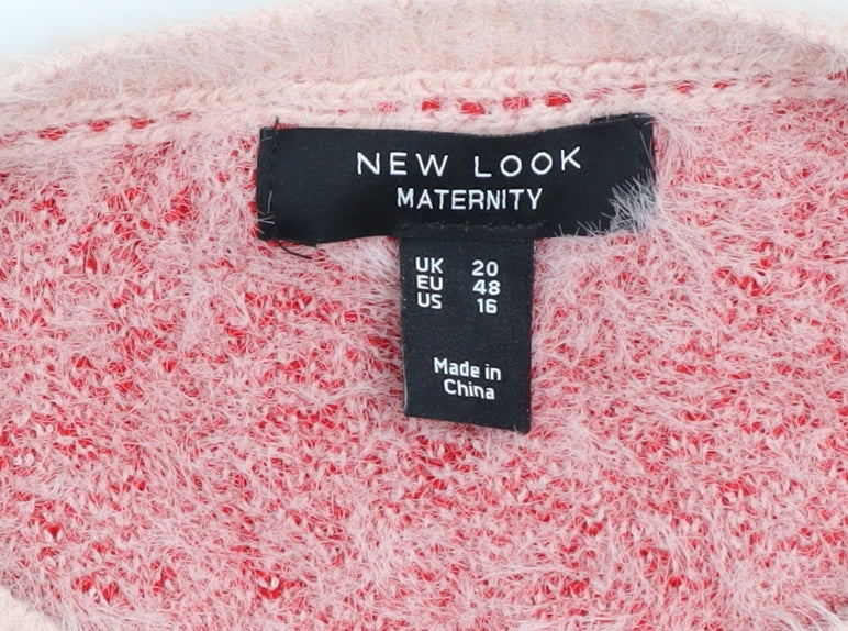 Womens UK Size 20 New Look Pink Pullover Jumper