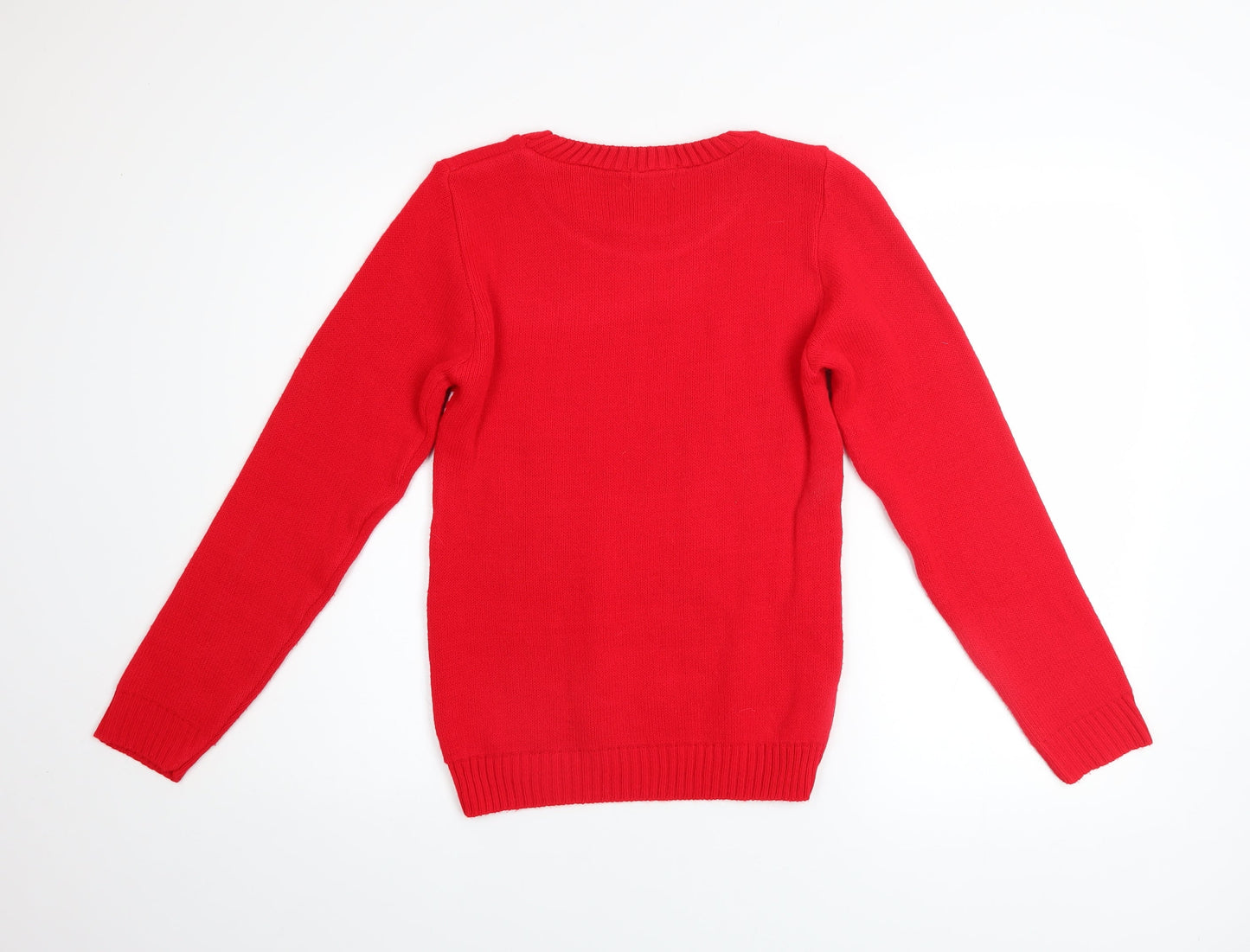 Womens UK Size 4 Boohoo Red Pullover Jumper