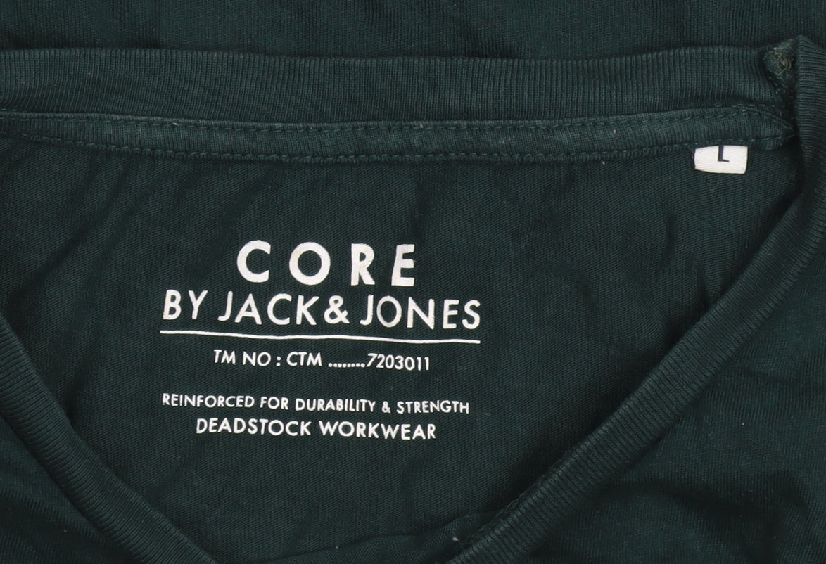 Mens UK Size L JACK & JONES Green  T-Shirt