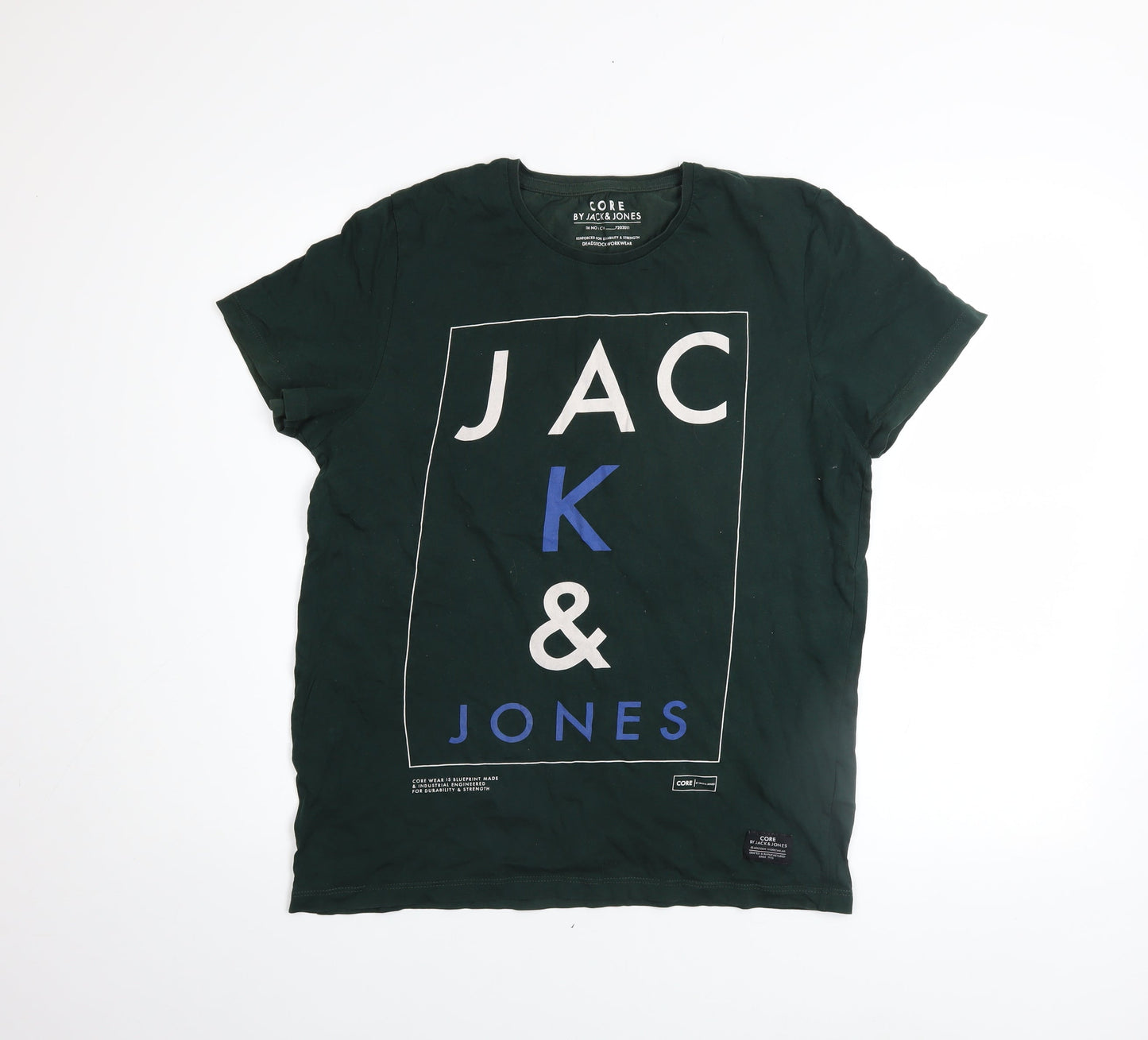 Mens UK Size L JACK & JONES Green  T-Shirt