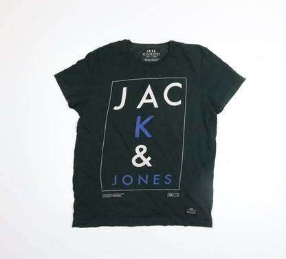 Mens UK Size L JACK & JONES Green  T-Shirt