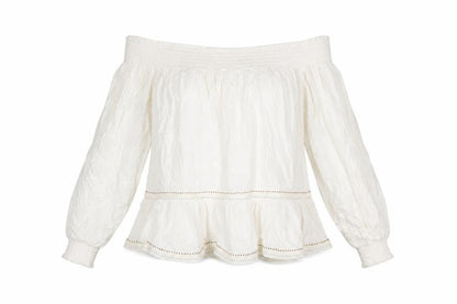 Womens UK Size 10 Superdry Ivory Bohemian Blouse