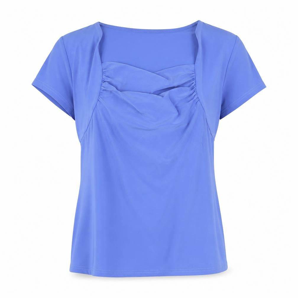 Womens UK Size 14 Nightingales Blue Basic Blouse