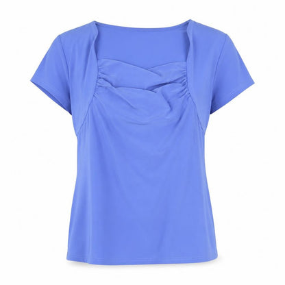 Womens UK Size 14 Nightingales Blue Basic Blouse