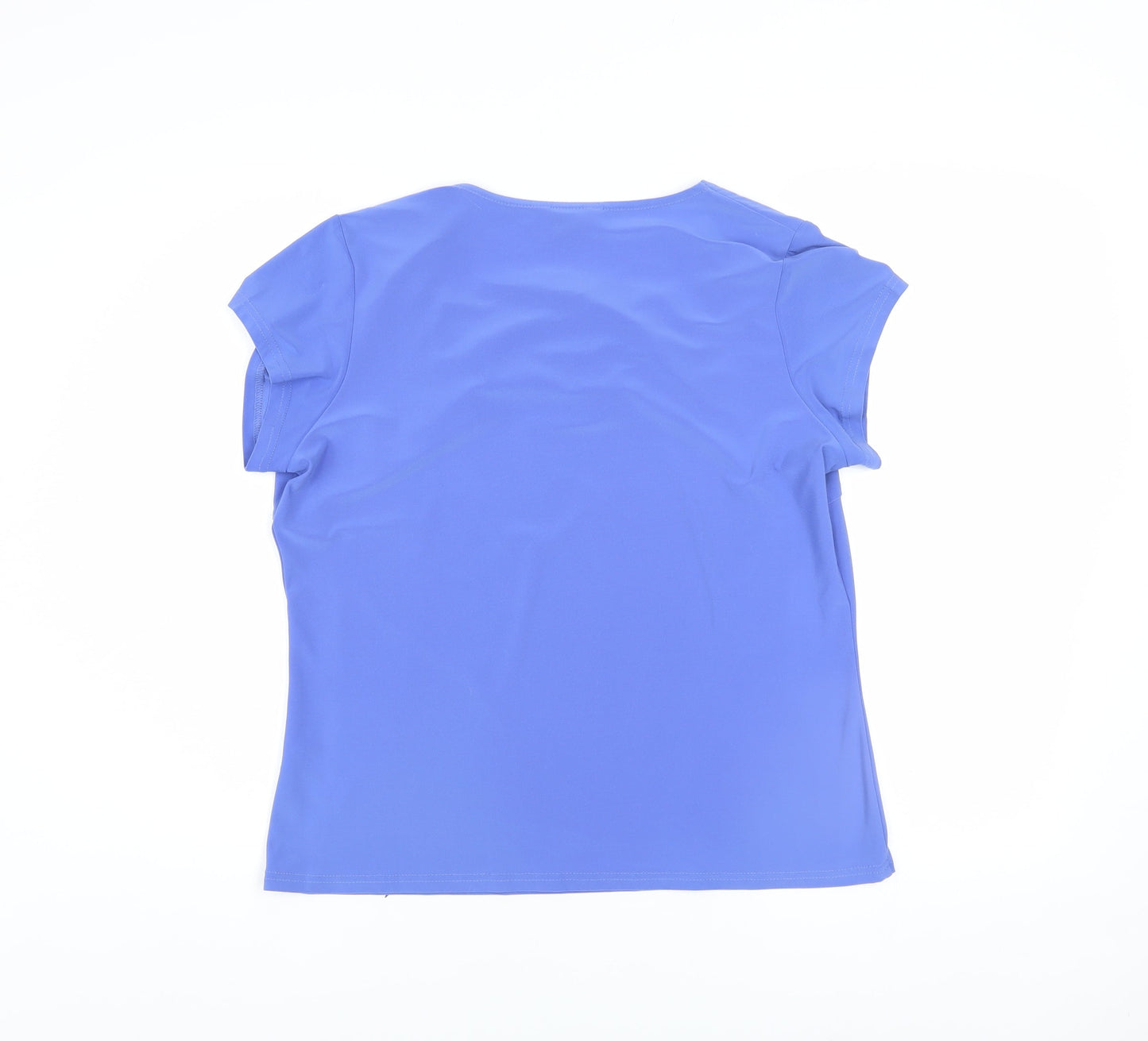 Womens UK Size 14 Nightingales Blue Basic Blouse