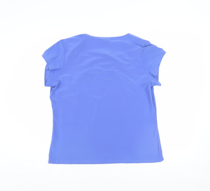 Womens UK Size 14 Nightingales Blue Basic Blouse