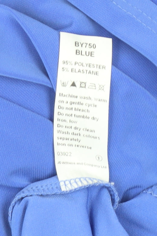 Womens UK Size 14 Nightingales Blue Basic Blouse