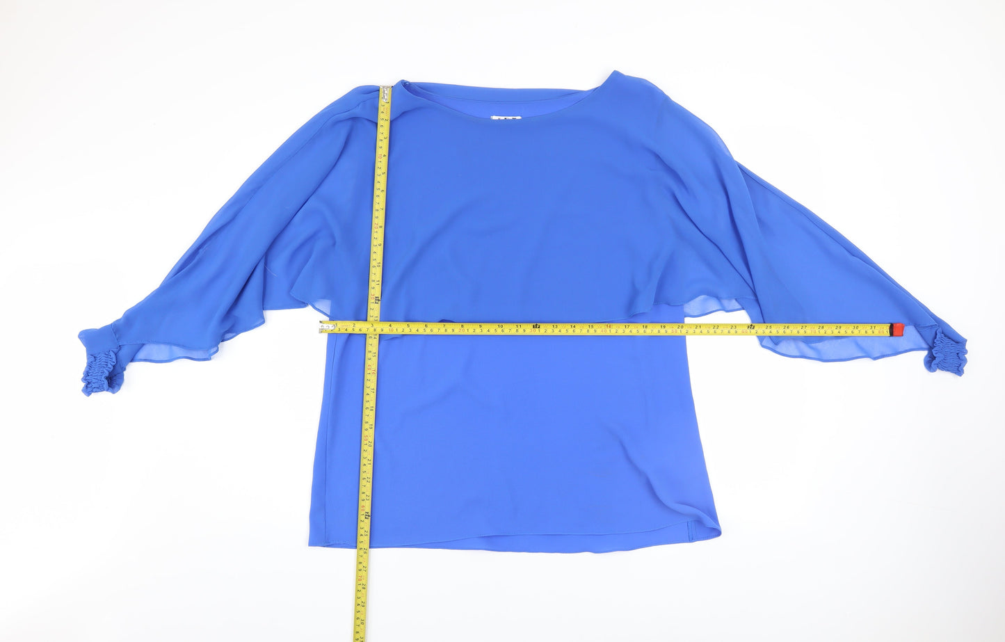 Womens UK Size XL Art Blue Tunic Blouse
