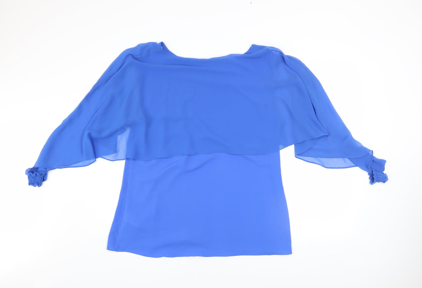 Womens UK Size XL Art Blue Tunic Blouse
