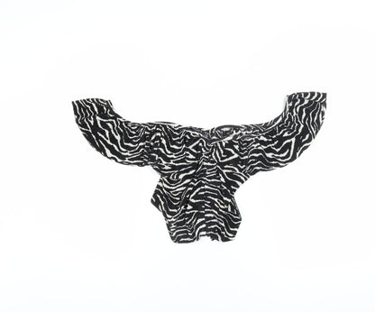 Womens UK Size S Zara Black Cropped Blouse