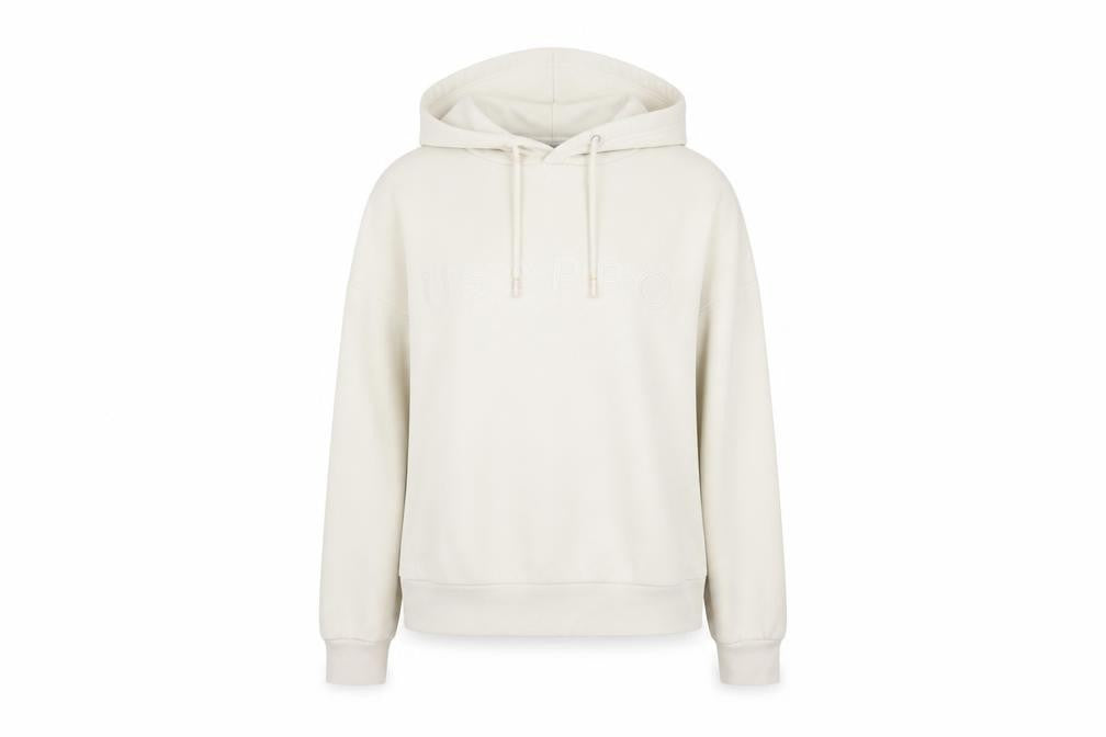Womens UK Size 8 USA Pro Beige Pullover Hoodie