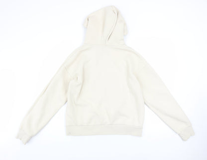 Womens UK Size 8 USA Pro Beige Pullover Hoodie