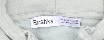 Womens UK Size S Bershka Green Full Zip Hoodie