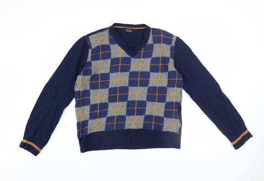 Mens UK Size M Zara Blue Pullover Jumper