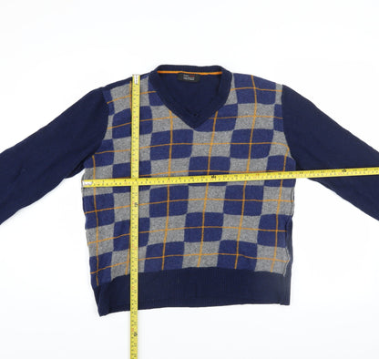 Mens UK Size M Zara Blue Pullover Jumper