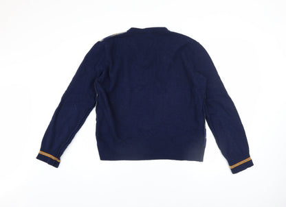Mens UK Size M Zara Blue Pullover Jumper