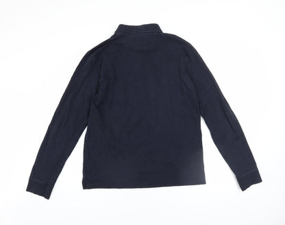 Eden Park Men's Blue Long Sleeve Collared Button-Up Polo Shirt Size M