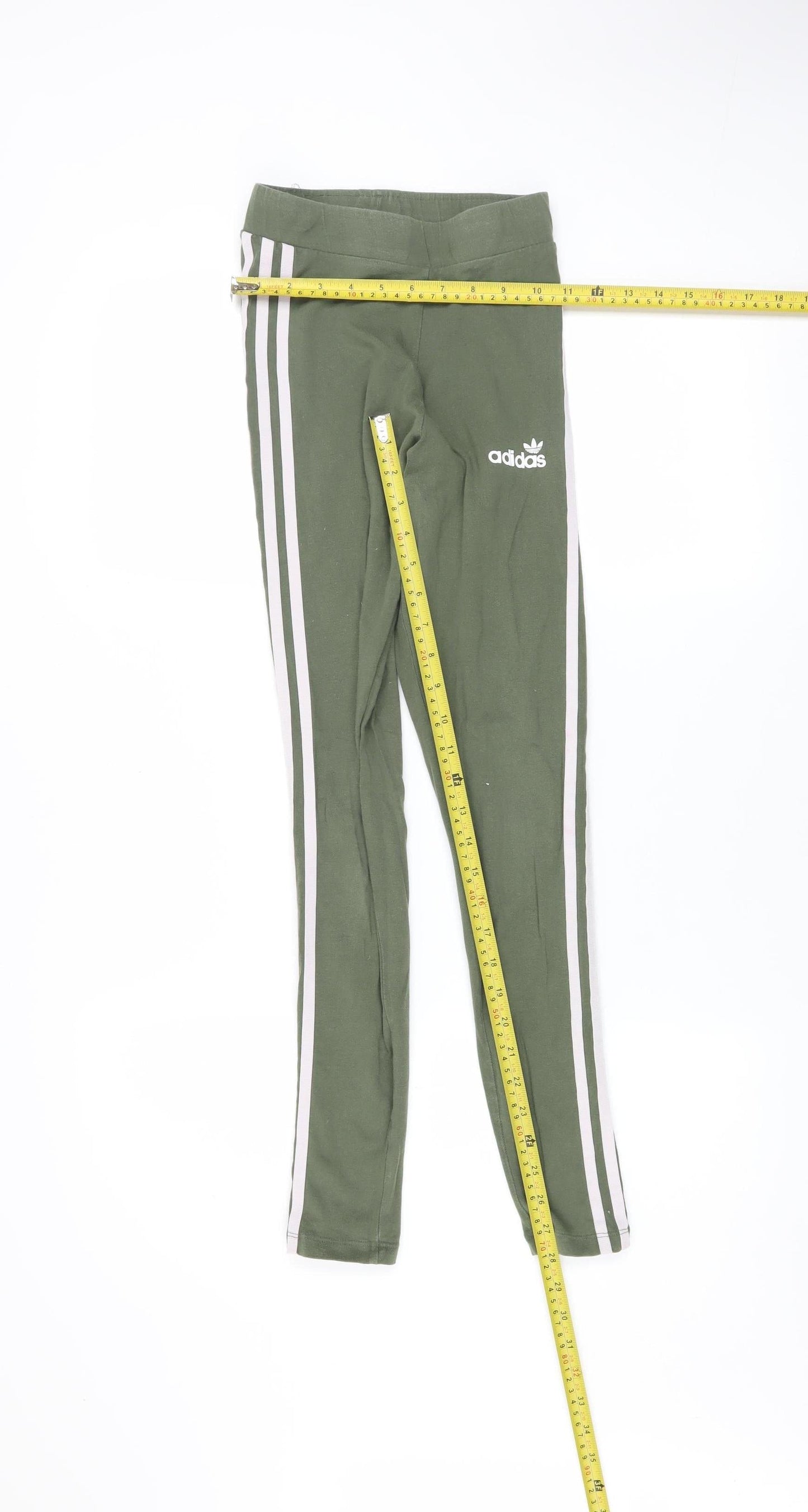 Womens UK Size 4 adidas  Leggings Green Leggings