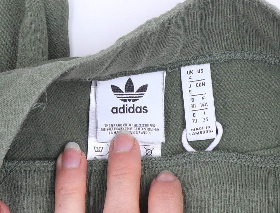 Womens UK Size 4 adidas  Leggings Green Leggings