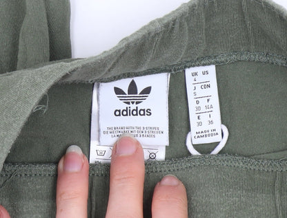 Womens UK Size 4 adidas  Leggings Green Leggings