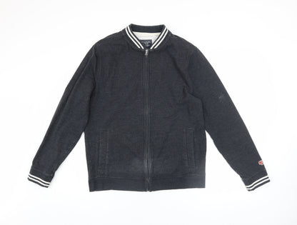 Abercrombie & Fitch Men’s Grey Bomber Jacket Size S Cotton Blend