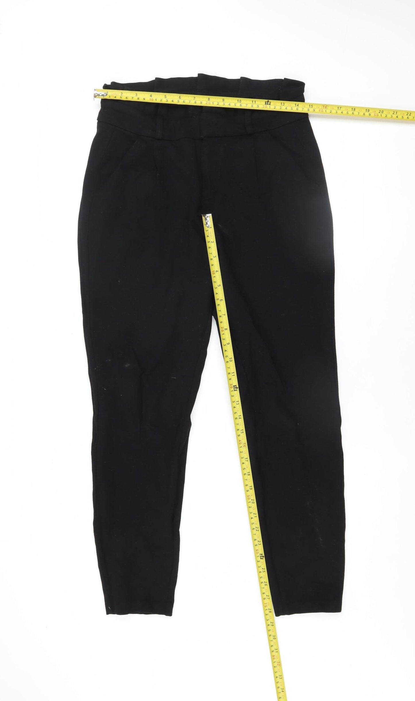 Womens UK Size S VERO MODA Slim Fit BusinessCasualWorkwear Black Trousers