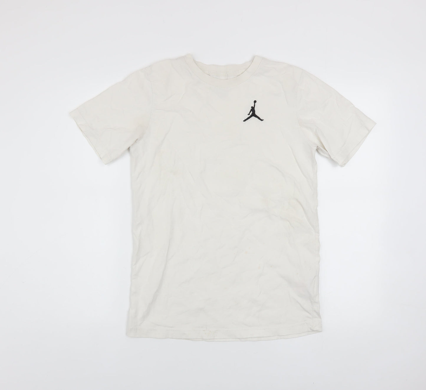 Boys UK Size 13-15 Years Jordan White Basic T-Shirt