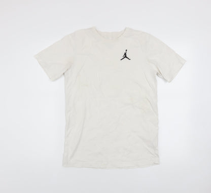 Boys UK Size 13-15 Years Jordan White Basic T-Shirt