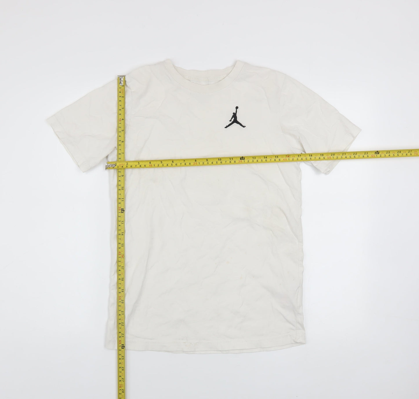 Boys UK Size 13-15 Years Jordan White Basic T-Shirt