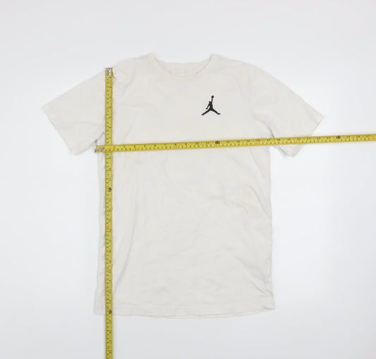 Boys UK Size 13-15 Years Jordan White Basic T-Shirt