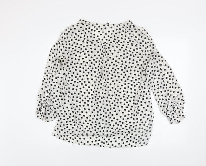 Womens UK Size 8 Divided White Basic Blouse