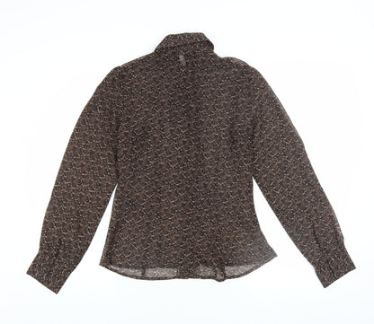 Womens UK Size S O'Stin Brown Basic Blouse