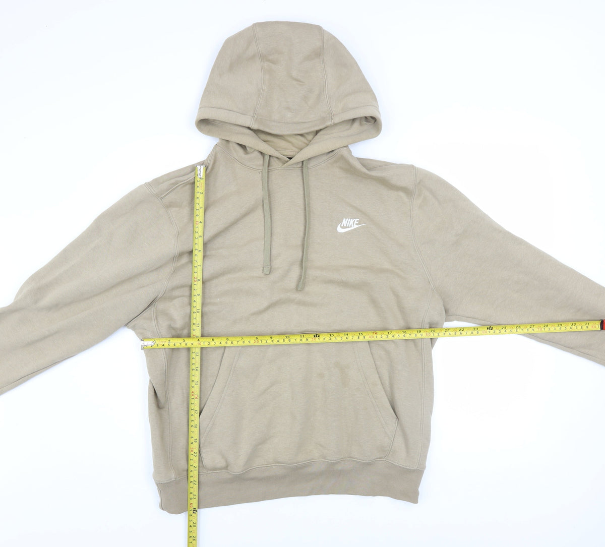 Mens UK Size M Nike Beige Pullover Hoodie