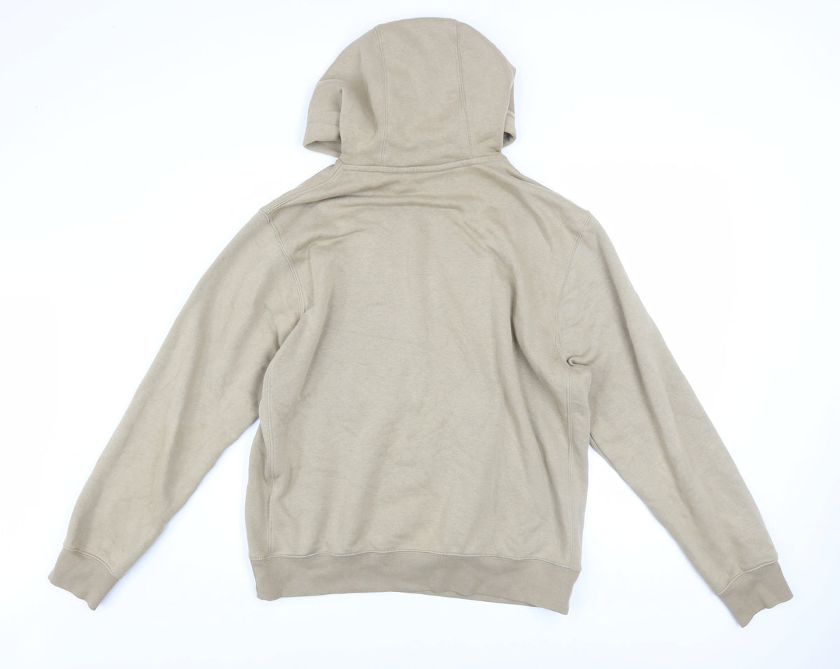 Mens UK Size M Nike Beige Pullover Hoodie