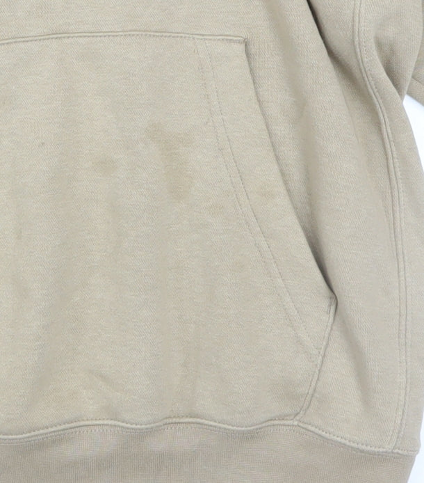 Mens UK Size M Nike Beige Pullover Hoodie