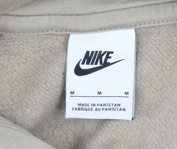 Mens UK Size M Nike Beige Pullover Hoodie