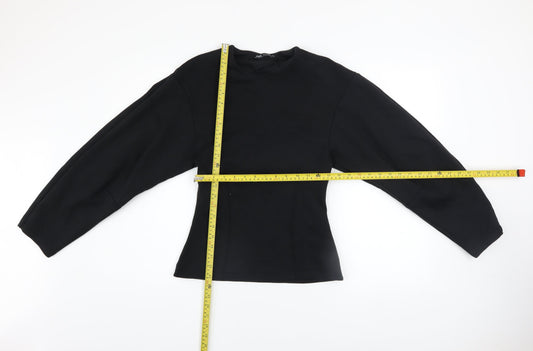 Womens UK Size 12 Zara Black Pullover Sweatshirt