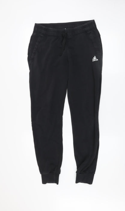Mens UK Size S adidas Regular Fit Jogger Black Trousers