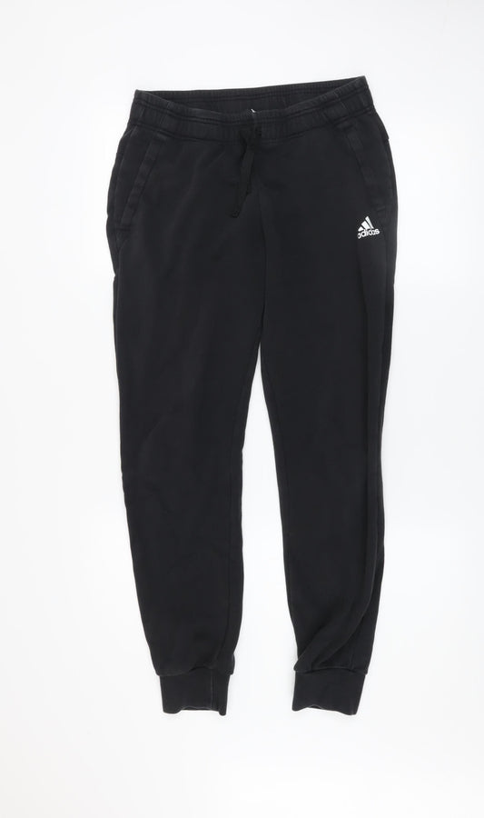Mens UK Size S adidas Regular Fit Jogger Black Trousers
