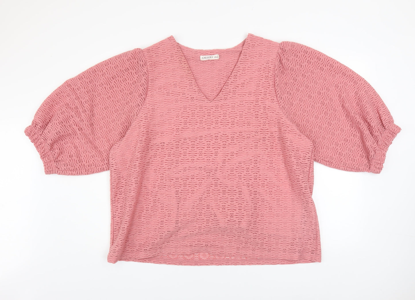 Womens UK Size XL Gallery Pink Pullover Sweatshirt