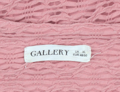 Womens UK Size XL Gallery Pink Pullover Sweatshirt