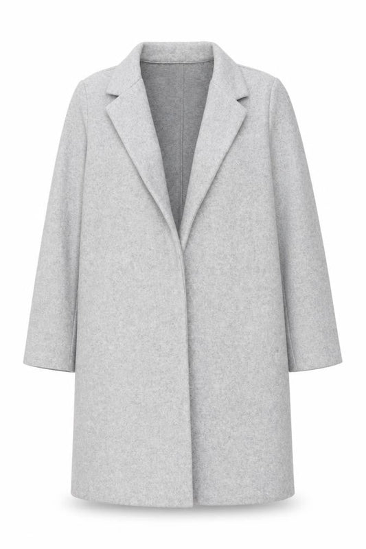 Womens UK Size S Stradivarius Grey Overcoat