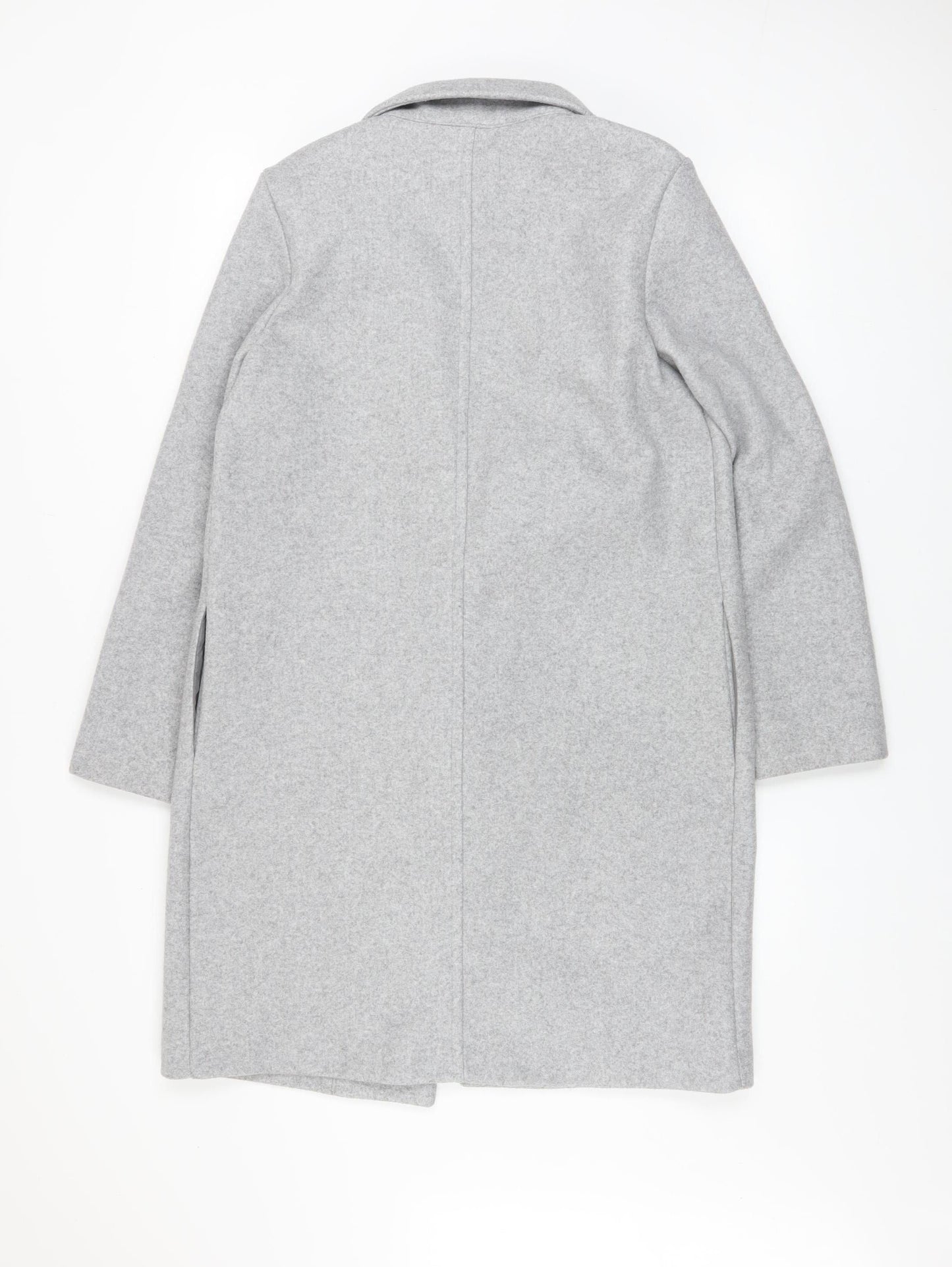 Womens UK Size S Stradivarius Grey Overcoat