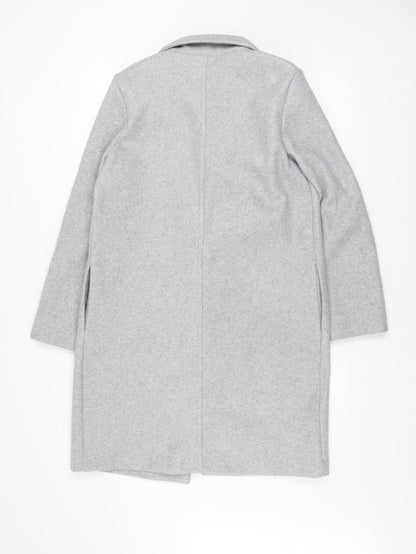 Womens UK Size S Stradivarius Grey Overcoat