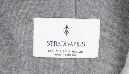 Womens UK Size S Stradivarius Grey Overcoat