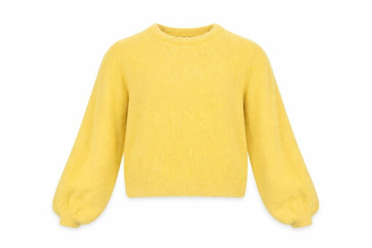 Girls UK Size XS Bershka Yellow Pullover Jumper