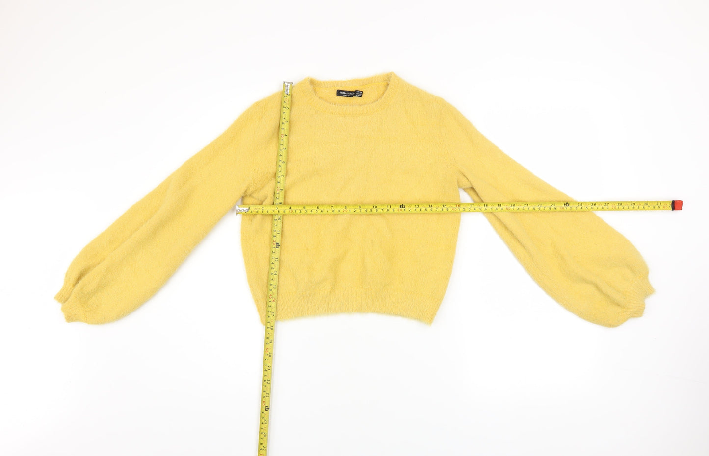 Girls UK Size XS Bershka Yellow Pullover Jumper