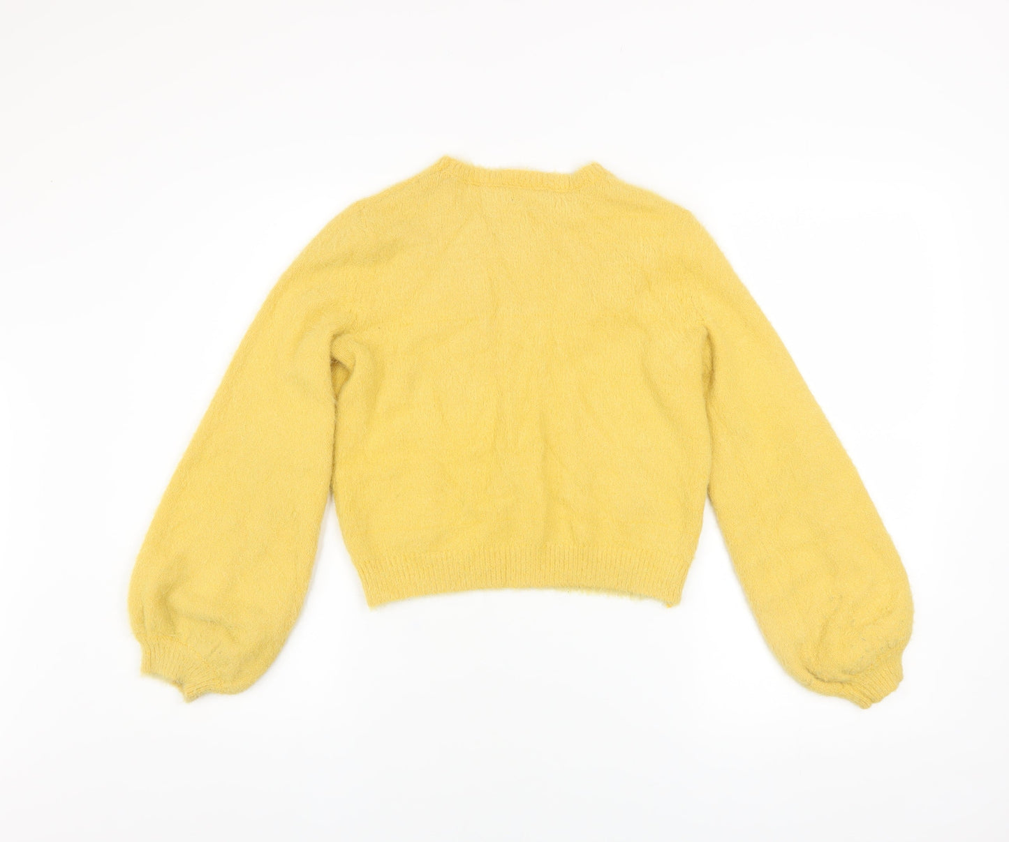 Girls UK Size XS Bershka Yellow Pullover Jumper