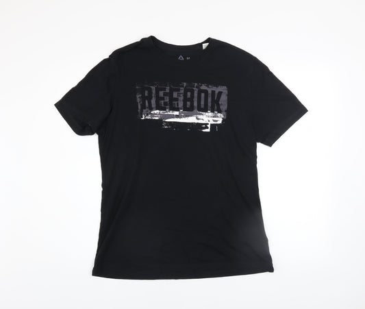 Mens UK Size M Reebok Black  T-Shirt